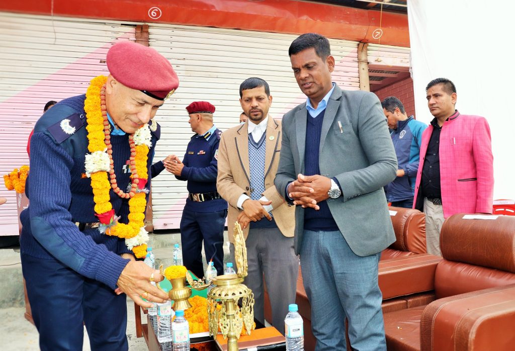पोखरा १८ सेदीमा नवनिर्मित प्रहरी बिटको समुद्घाटन