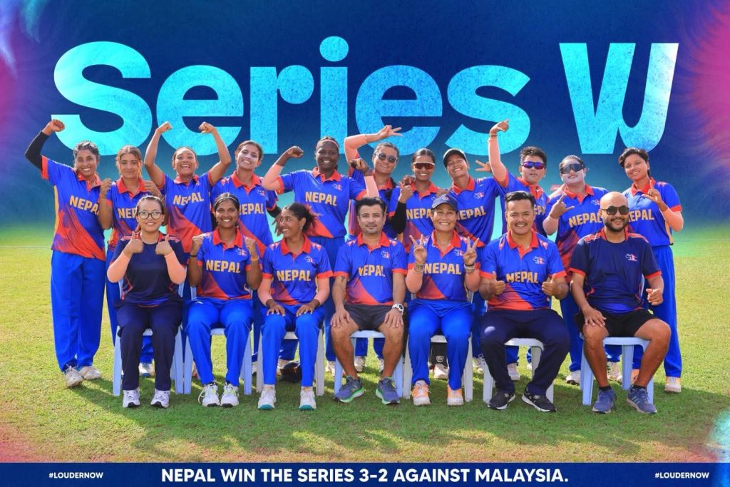 नेपालले घरेलु टोली मलेसियाविरुद्धको महिला ट्वान्टी-२० शृंखला आफ्नो पक्षमा पारे