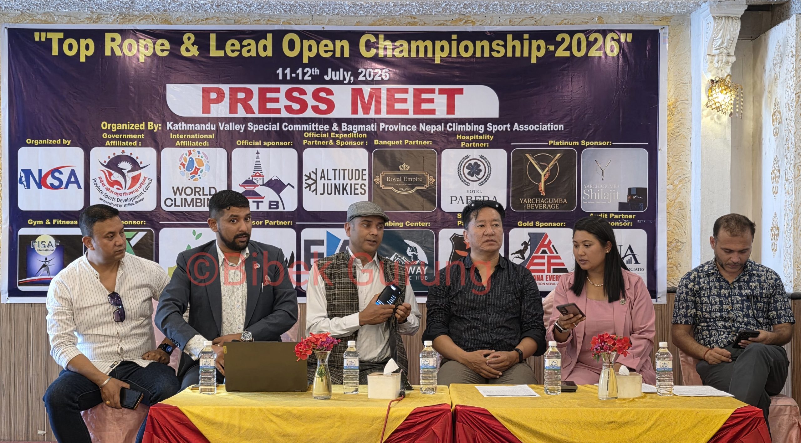 टप रोप तथा लिड ओपन क्लाइम्बिङ च्याम्पियनसिप २०२६ हुँँदै